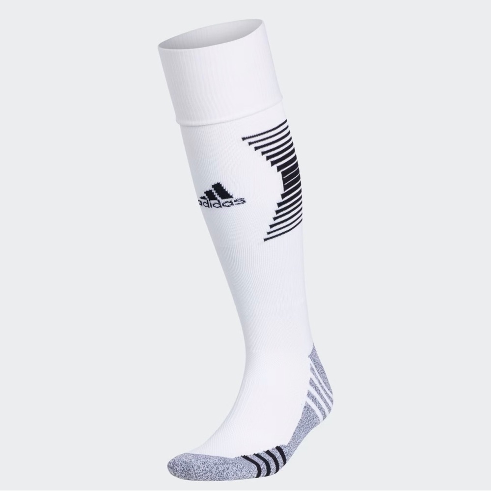 NEW | Adidas TEAM SPEED OTC Soccer Socks- Style 5153854D Size L (9-13) | White